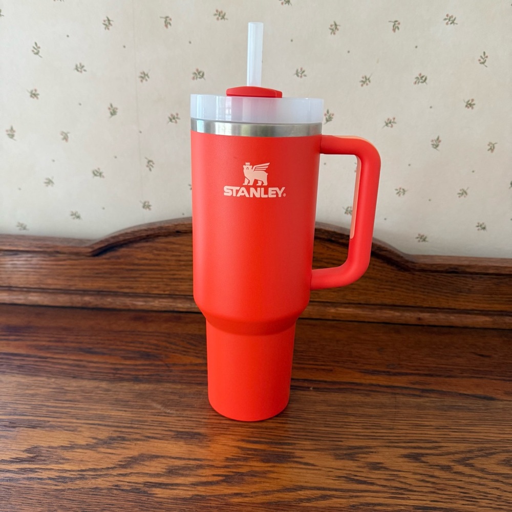 Stanley Bright Red Travel Mug with Handle